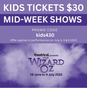 Kids for $30 to mid week shows Coupon kids430