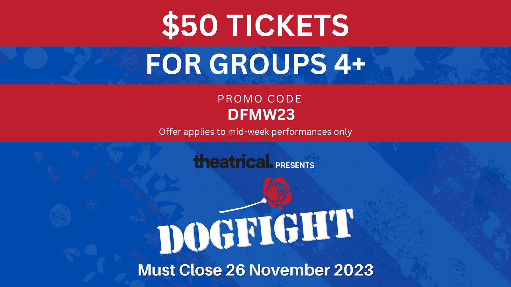 $50 tickets for groups 4+